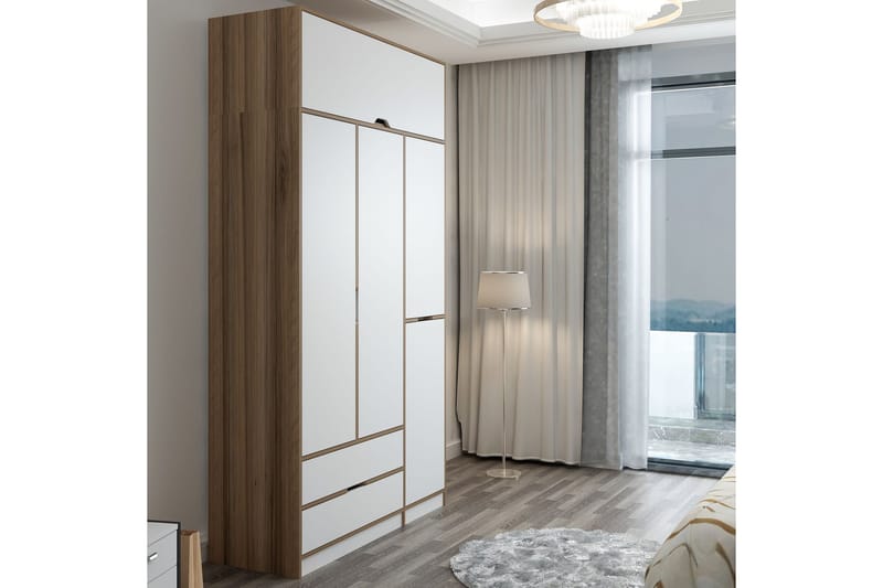 Munna Garderobe 140x253 cm - Hvid - Opbevaring - Tøjopbevaring - Garderobeskabe