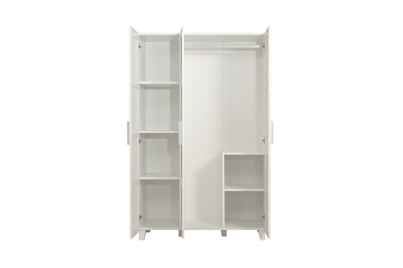 Nancey Garderobe 189 cm - Hvid - Opbevaring - Tøjopbevaring - Garderobeskabe