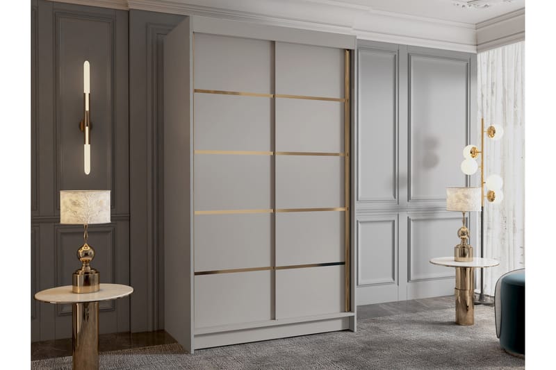 Narbonne Garderobe 100x200 cm - Beige - Opbevaring - Tøjopbevaring - Garderobeskabe