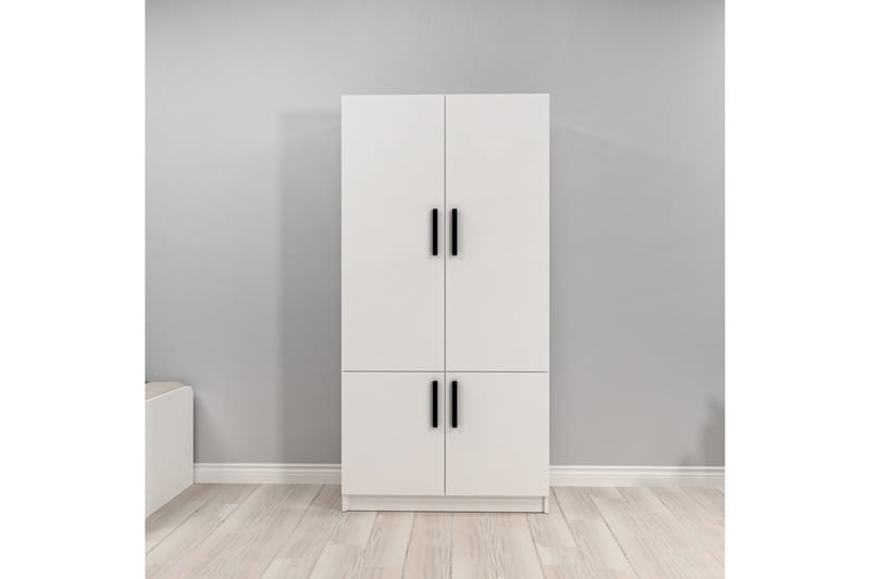 Newra Garderobe 90x180 cm - Hvid - Opbevaring - Tøjopbevaring - Garderobeskabe