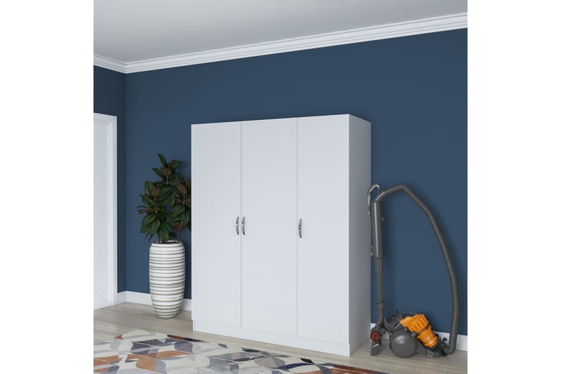 Ostin Garderobe 55x145 cm - Hvid - Opbevaring - Tøjopbevaring - Garderobeskabe