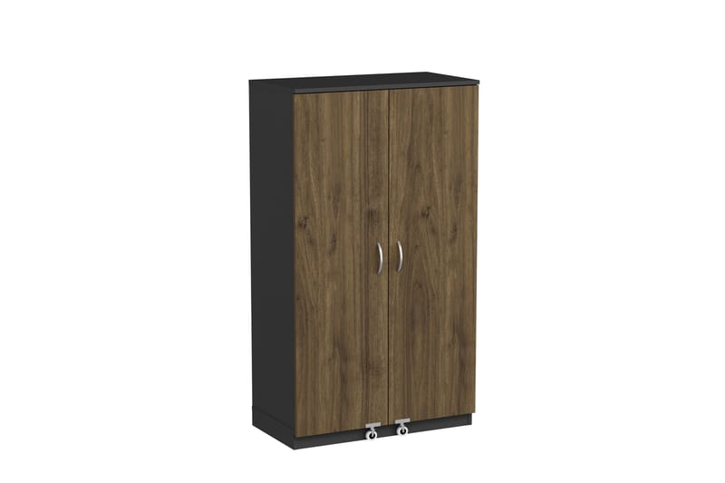 Paose Garderobe 90x158,2 cm - Antracit/Valnød - Opbevaring - Tøjopbevaring - Garderobeskabe