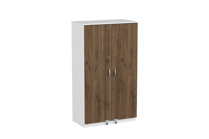 Paose Garderobe 90x158,2 cm - Hvid/Valnød - Opbevaring - Tøjopbevaring - Garderobeskabe