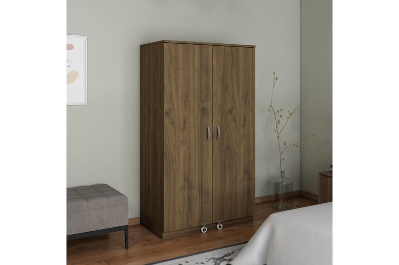 Paose Garderobe 90x158,2 cm - Valnød - Opbevaring - Tøjopbevaring - Garderobeskabe