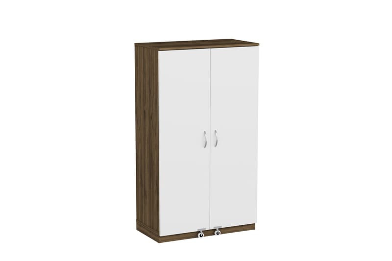 Paose Garderobe 90x158,2 cm - Valnød/Hvid - Opbevaring - Tøjopbevaring - Garderobeskabe