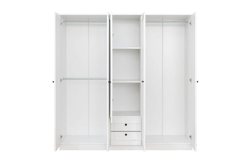 Plasanta Garderobe 175x178 cm - Hvid - Opbevaring - Tøjopbevaring - Garderobeskabe