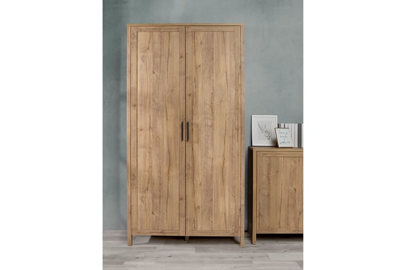 Polykastro Garderobe 52x107 cm - Brun - Opbevaring - Tøjopbevaring - Garderobeskabe