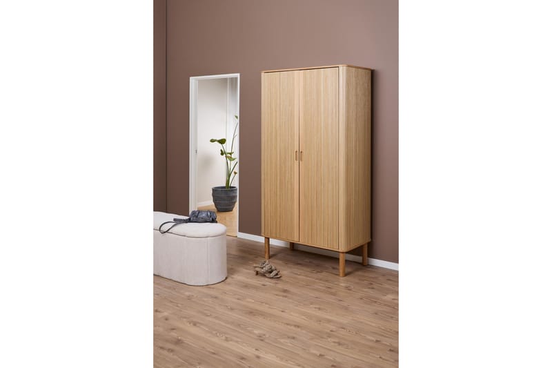 Samay Garderobe 100x200 cm - Natur - Opbevaring - Tøjopbevaring - Garderobeskabe