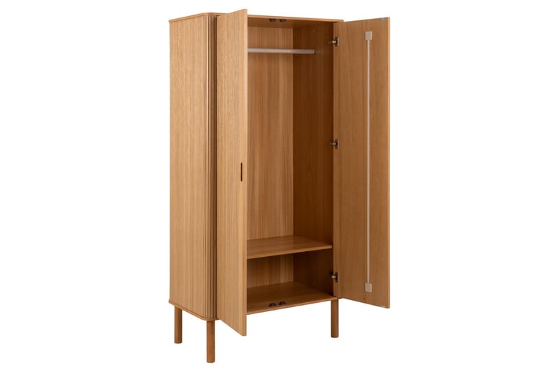 Samay Garderobe 100x200 cm - Natur - Opbevaring - Tøjopbevaring - Garderobeskabe