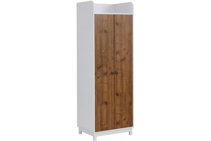 Shellake Garderobe 62x60 cm - Hvid/Natur - Opbevaring - Tøjopbevaring - Garderobeskabe