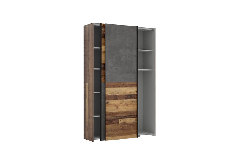 Shipts Garderobe 42x120 cm - Natur/Mørkegrå - Opbevaring - Tøjopbevaring - Garderobeskabe