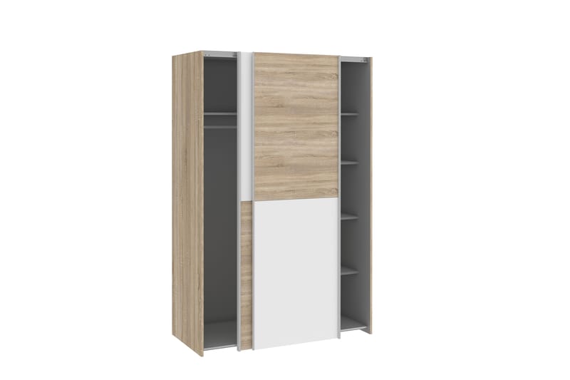 Shipts Garderobe 62x120 cm - Brun/Hvid - Opbevaring - Tøjopbevaring - Garderobeskabe