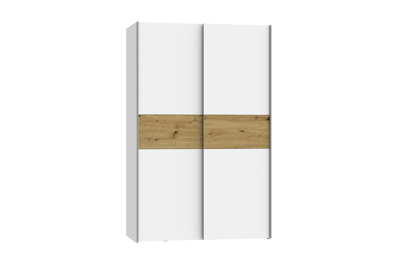 Shipts Garderobe 62x120 cm - Hvid/Brun - Opbevaring - Tøjopbevaring - Garderobeskabe