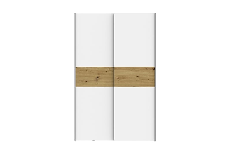 Shipts Garderobe 62x120 cm - Hvid/Brun - Opbevaring - Tøjopbevaring - Garderobeskabe