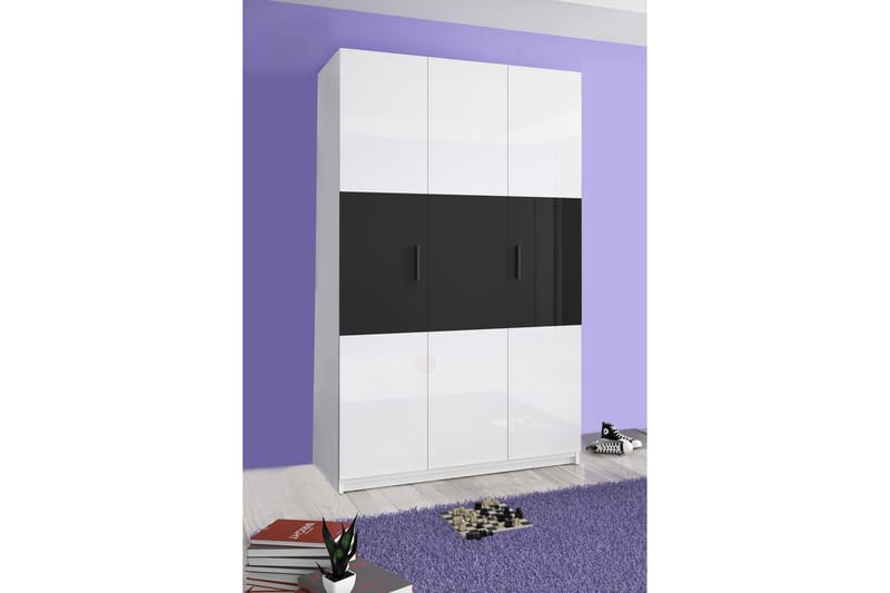 Stockend Garderobe 120 cm - Sort - Opbevaring - Tøjopbevaring - Garderobeskabe