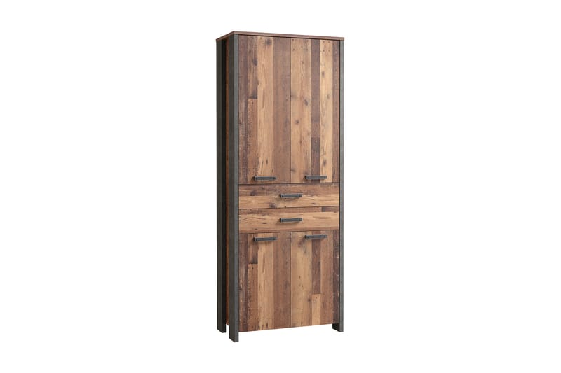 Torelles Garderobe 87x221 cm - Brun / grå - Opbevaring - Tøjopbevaring - Garderobeskabe