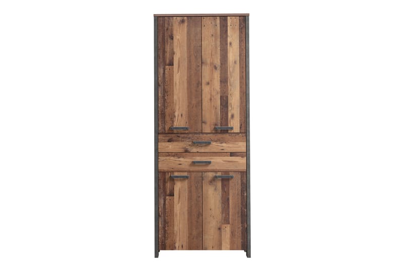 Torelles Garderobe 87x221 cm - Brun / grå - Opbevaring - Tøjopbevaring - Garderobeskabe