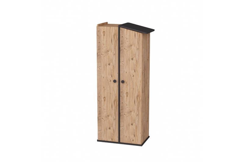 Valerin Garderobe 72x179,8 cm - Brun/Antracit - Opbevaring - Tøjopbevaring - Garderobeskabe