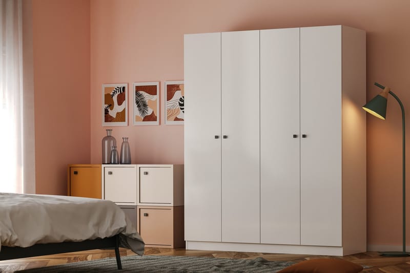 Viraa Garderobe 120x170 cm - Hvid - Opbevaring - Tøjopbevaring - Garderobeskabe