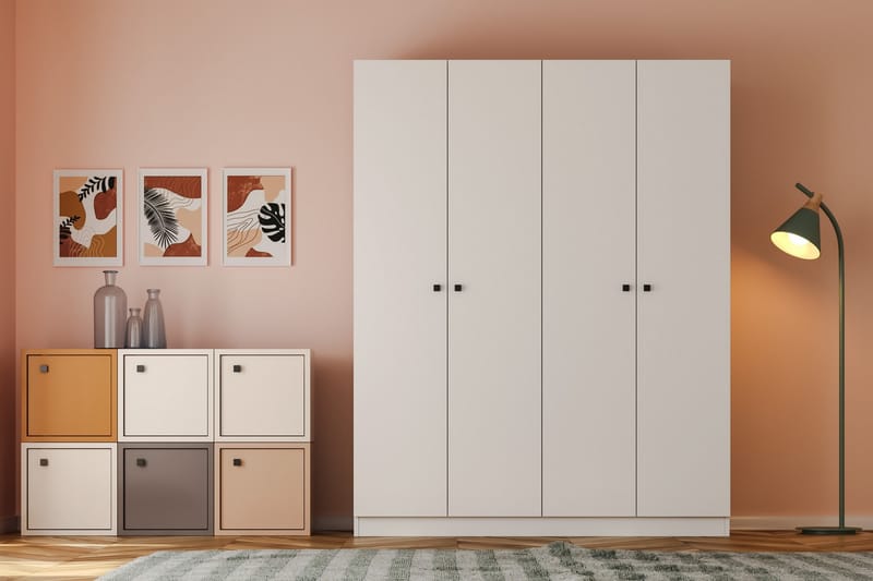 Viraa Garderobe 120x170 cm - Hvid - Opbevaring - Tøjopbevaring - Garderobeskabe