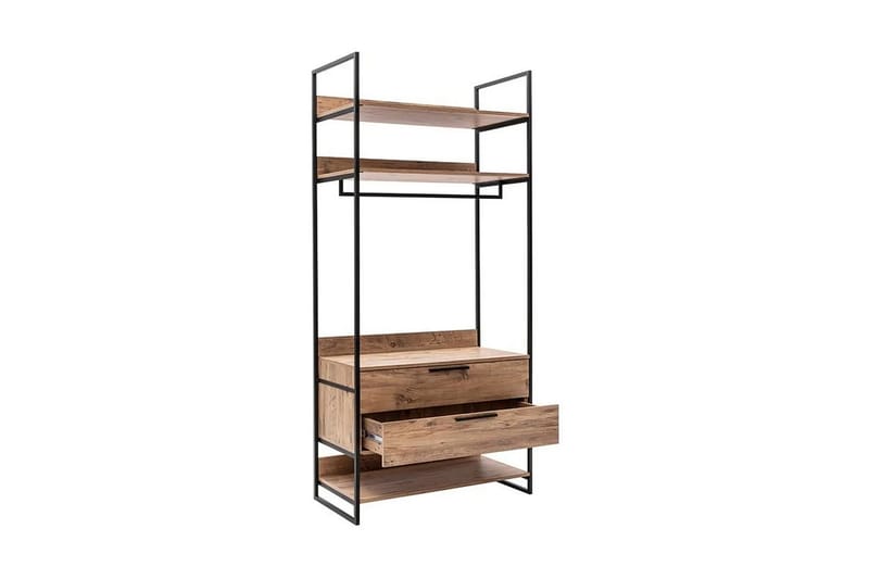 Witonia Garderobe 104x52 cm - Natur - Opbevaring - Tøjopbevaring - Garderobeskabe