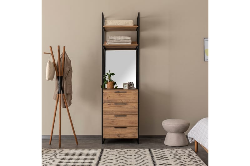 Witonia Garderobe 64x52 cm - Natur - Opbevaring - Tøjopbevaring - Garderobeskabe