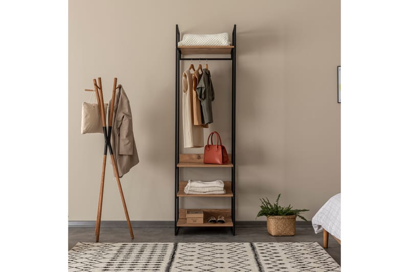 Witonia Garderobe 64x52 cm - Natur - Opbevaring - Tøjopbevaring - Garderobeskabe