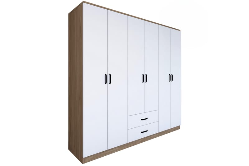 Yaman Garderobe 180x190 cm - Lysebrun - Opbevaring - Tøjopbevaring - Garderobeskabe