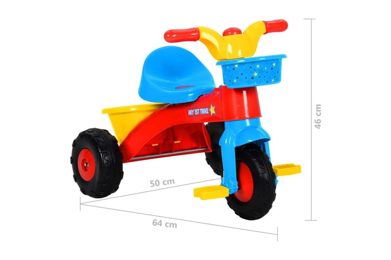 trehjulet cykel flerfarvet - Flerfarvet - Sport & fritid - Friluftsliv - Cykler - Trehjulet cykel