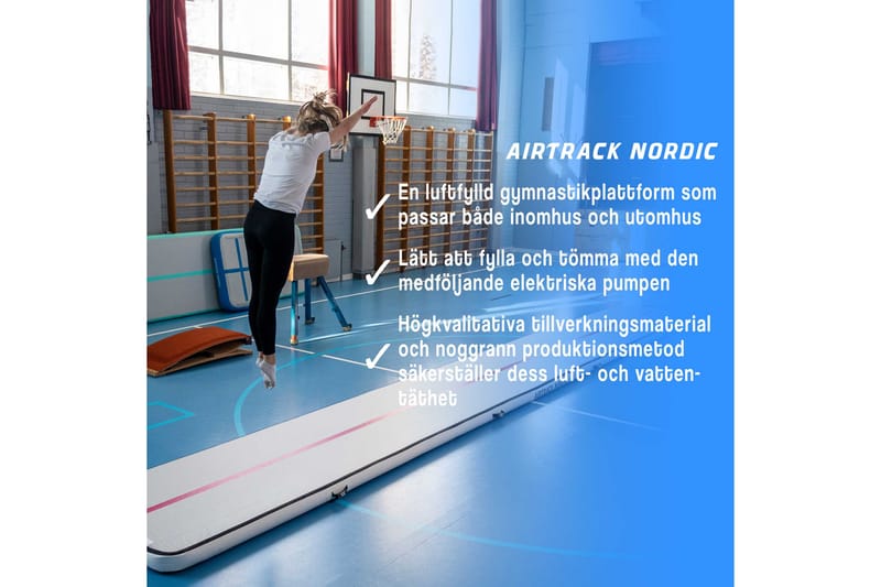 Airtrack Nordic Home Special Edition 4 m - Lilla - Sport & fritid - Hjemmetræning - Træningsredskaber - Gymnastikmåtte & Airtrack