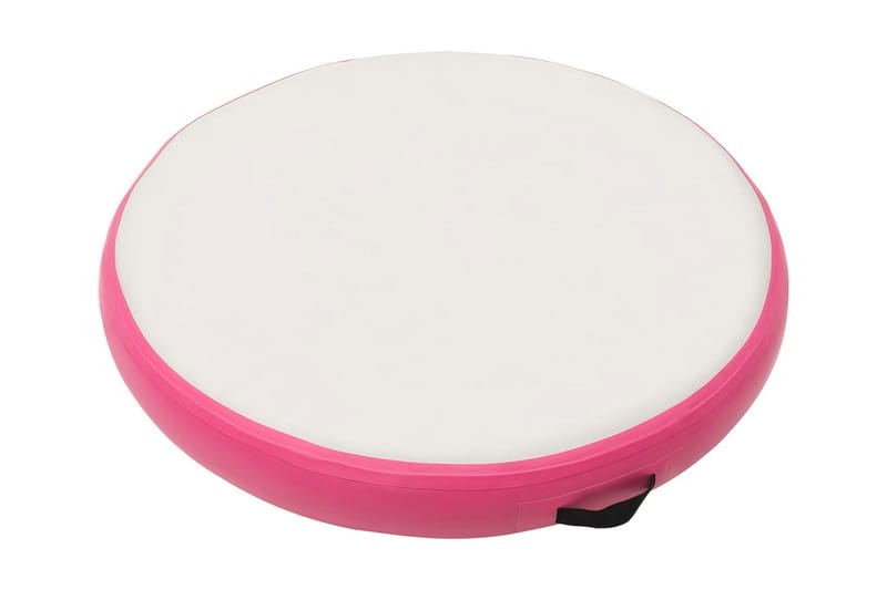 oppustelig gymnastikmåtte med pumpe 100x100x15 cm PVC pink - Lyserød - Fitnessgulv & klikgulv