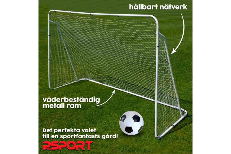 2 x Prosport Fodboldmål Real 240x150 cm - Sort - Havespil