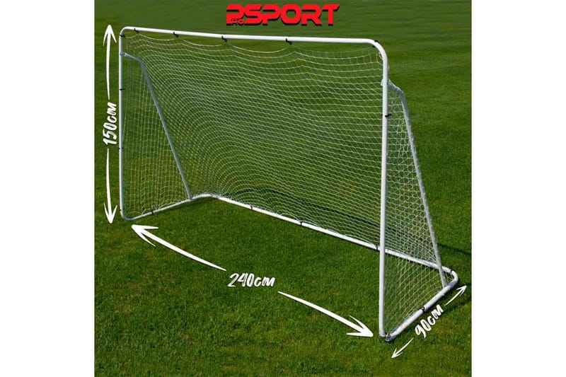 2 x Prosport Fodboldmål Real 240x150 cm - Sort - Havespil