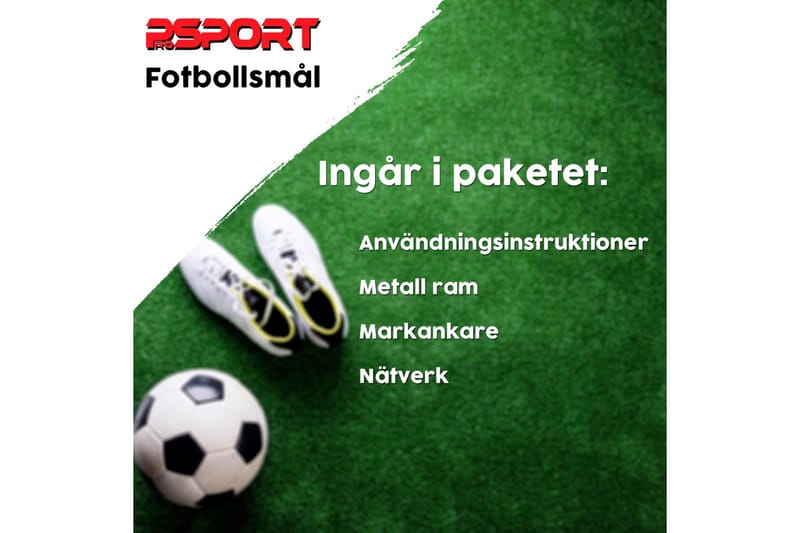 2 x Prosport Fodboldmål Real 240x150 cm - Sort - Havespil