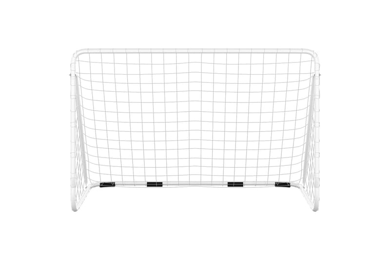 fodboldmål med net 180x90x120 cm stål hvid - Hvid - Sport & fritid - Leg & sport - Havespil