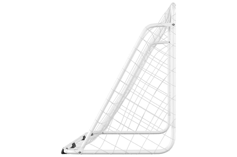 fodboldmål med net 180x90x120 cm stål hvid - Hvid - Sport & fritid - Leg & sport - Havespil