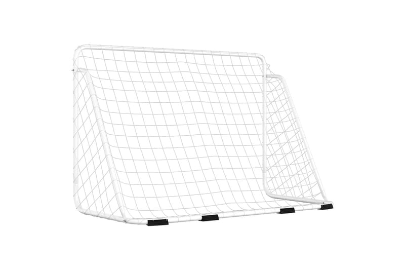 fodboldmål med net 180x90x120 cm stål hvid - Hvid - Sport & fritid - Leg & sport - Havespil