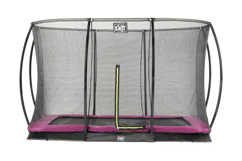 Exit Silhouette Ground Trampolin m. Net 244x366 - Lyserød - Sport & fritid - Leg & sport - Legeredskaber & udendørsleg - Trampoliner