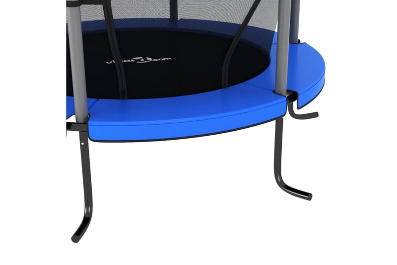 trampolin med sikkerhedsnet 140x160 cm rund blå - Sport & fritid - Leg & sport - Legeredskaber & udendørsleg - Trampoliner