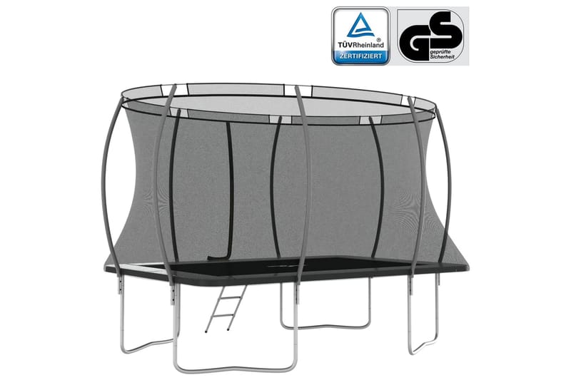 trampolinsæt 335x244x90 cm rektangulær 150 kg - Sport & fritid - Leg & sport - Legeredskaber & udendørsleg - Trampoliner