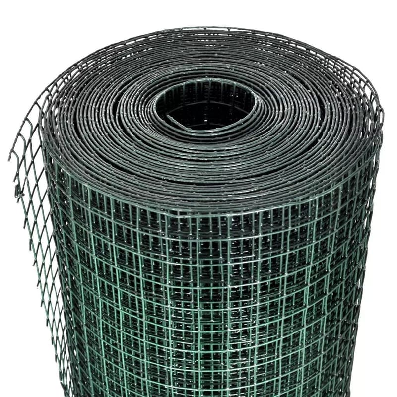hønsenet galvaniseret stål med PVC-belægning 25 x 1 m grøn - Grøn - Hønsehus - Til dyrene - Hønsegård