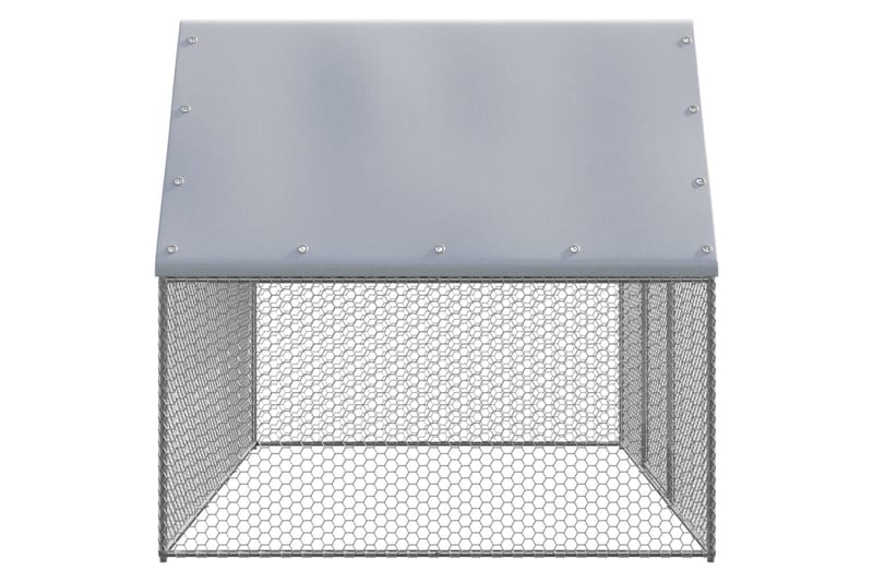 udendørs hønsebur 3x2x2 m galvaniseret stål - Sølv - Sport & fritid - Til dyrene - Fugl - Hønsehus