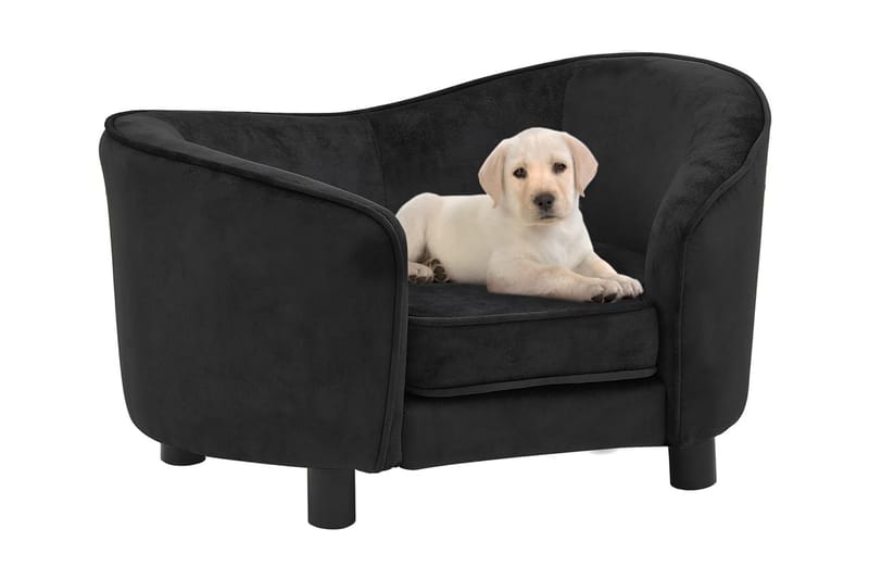 hundesofa 69x49x40 cm plys sort - Grå - Sport & fritid - Til dyrene - Til hund - Hundemøbler - Hundeseng