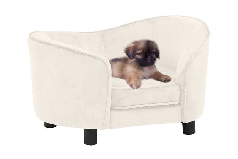 hundesofa 69x49x40 cm plys cremefarvet - Creme - Sport & fritid - Til dyrene - Til hund - Hundemøbler