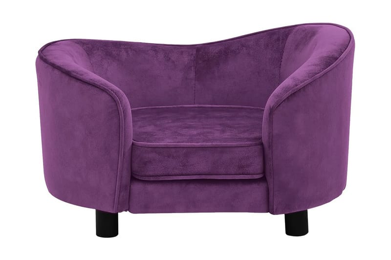 hundesofa 69x49x40 cm plys bordeauxfarvet - Violet - Sport & fritid - Til dyrene - Til hund - Hundemøbler