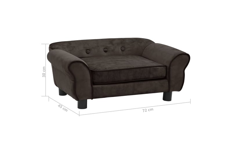 Hundesofa 72X45X30 cm Plys Brun - Brun - Sport & fritid - Til dyrene - Til hund - Hundemøbler