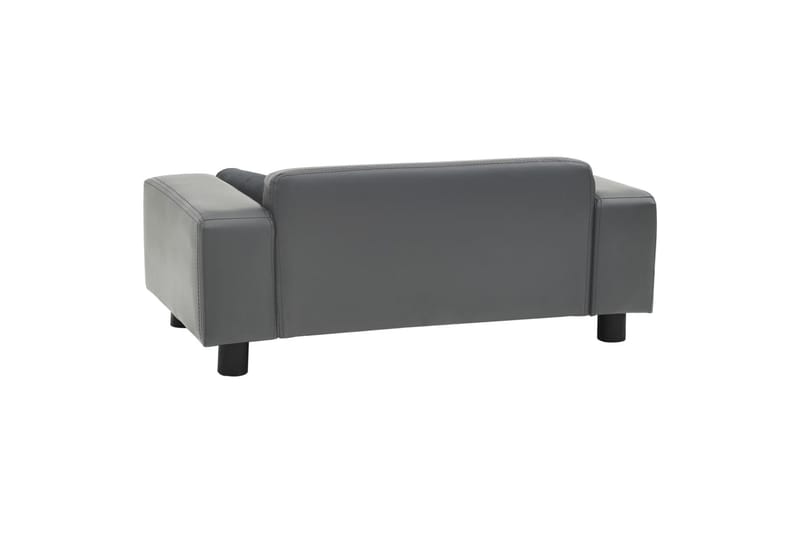 Hundesofa 81X43X31 cm Plys Og Kunstlæder Grå - Grå - Sport & fritid - Til dyrene - Til hund - Hundemøbler