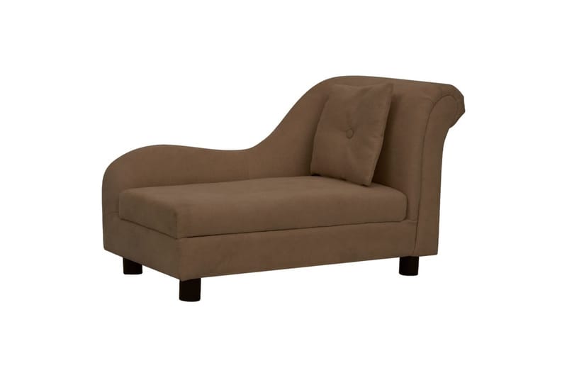 hundesofa med pude 83x44x44 cm plys brun - Brun - Sport & fritid - Til dyrene - Til hund - Hundemøbler - Hundeseng