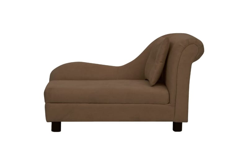 hundesofa med pude 83x44x44 cm plys brun - Brun - Sport & fritid - Til dyrene - Til hund - Hundemøbler - Hundeseng