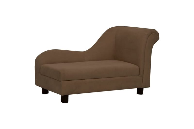 hundesofa med pude 83x44x44 cm plys brun - Brun - Sport & fritid - Til dyrene - Til hund - Hundemøbler - Hundeseng